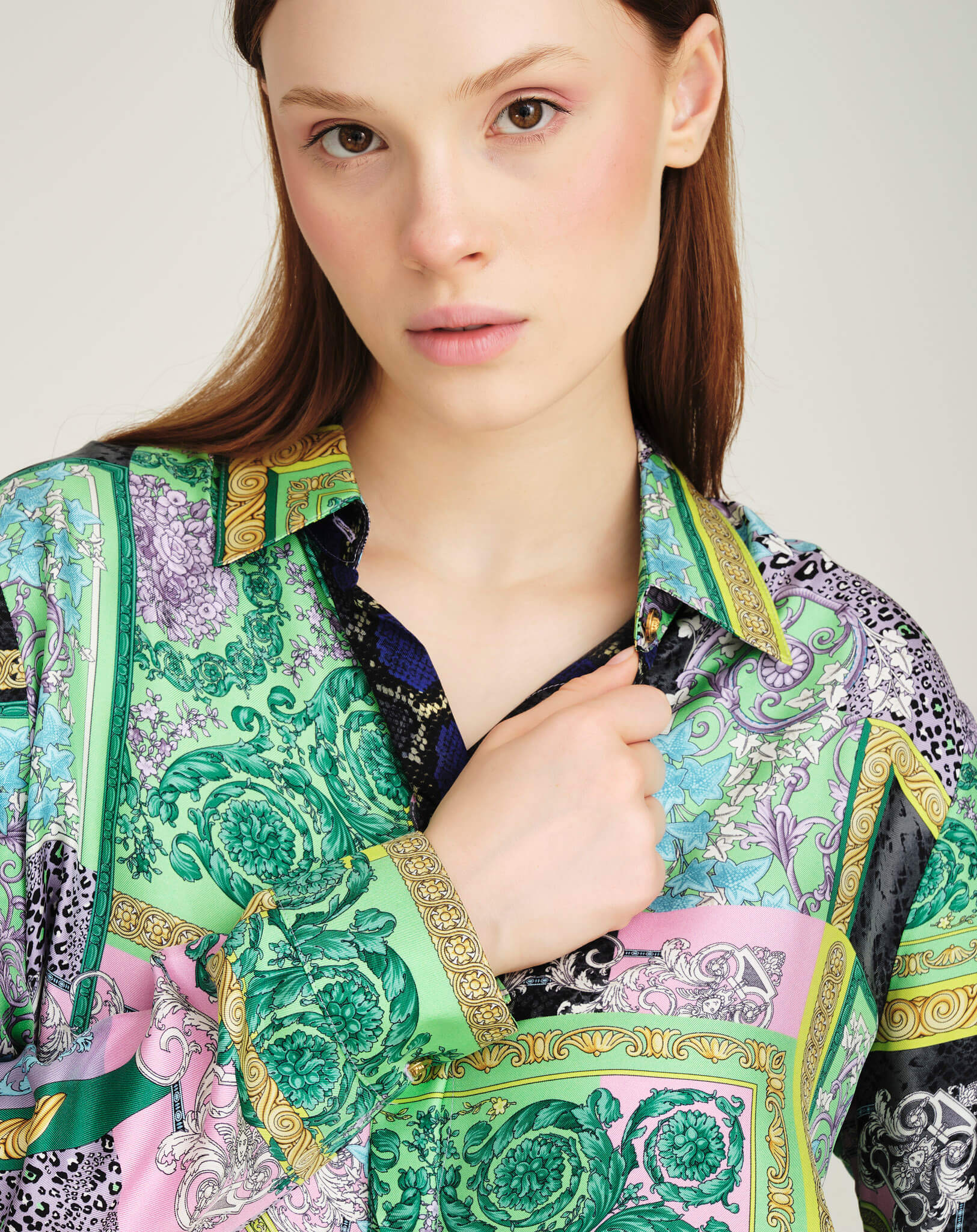 Versace - Baracco Masaic Print Silk Shirt IT42